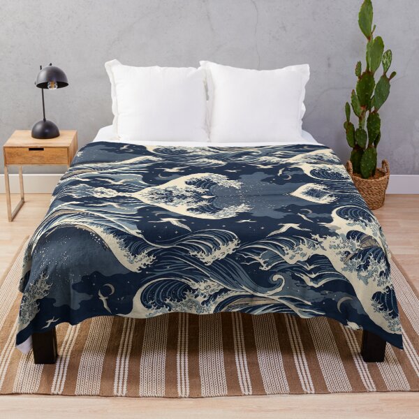 Item preview, Japanese Art Great Ocean Minimalistic Waves Seamless Pattern  designed and sold by ArtDesignTp.