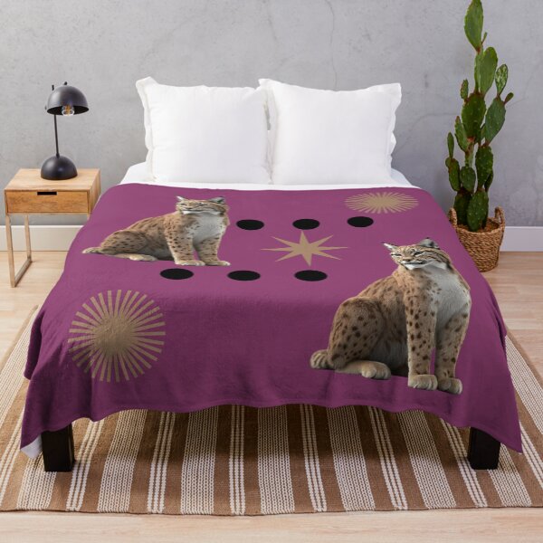 Item preview, Two Majestic Eurasian Lynxes with Geometric Elements designed and sold by DidiDesignShop.