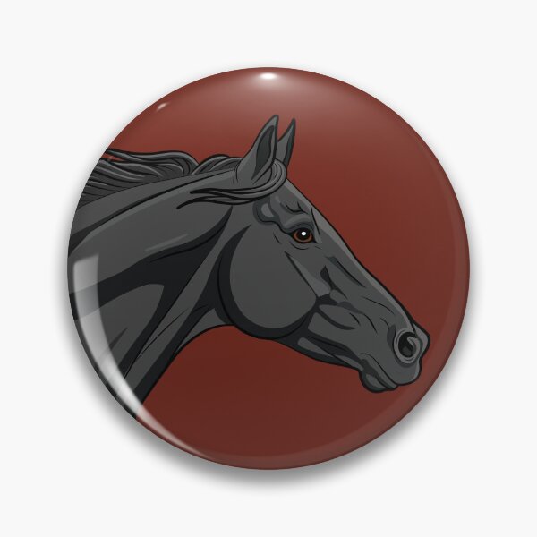 Item preview, The head of a black Abaga horse at a gallop designed and sold by Cheval-de-coeur.