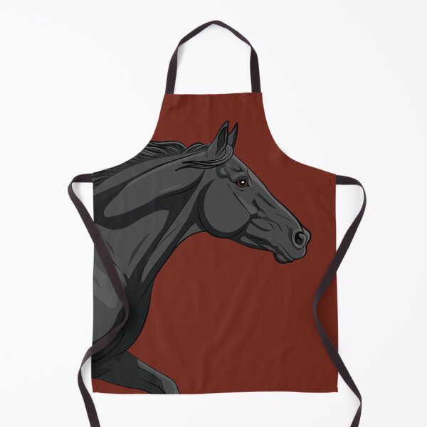 Item preview, La cabeza de un caballo Abaga negro al galope. designed and sold by Cheval-de-coeur.