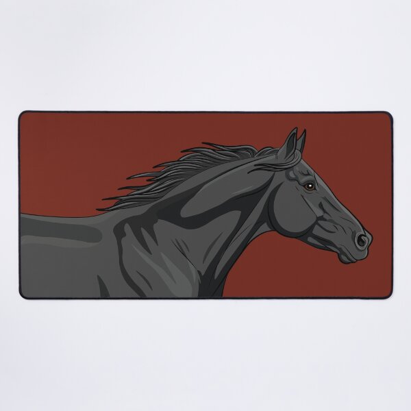 Item preview, The head of a black Abaga horse at a gallop designed and sold by Cheval-de-coeur.