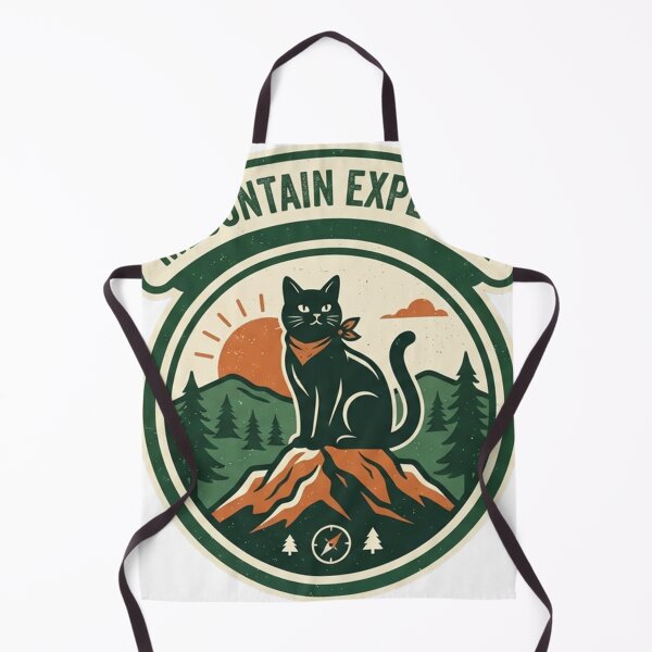 Item preview, Meowntain Explorer – Adventure Cat Pun Design designed and sold by RokomariFabric.