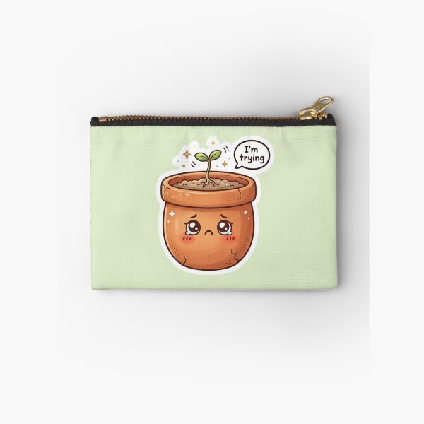 Item preview, I’m Trying Kawaii Plant Pot designed and sold by Cerys-GS.