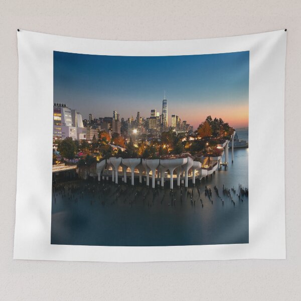 Item preview, New York City Skyline - Manhattan Little Island Night Art designed and sold by DGMaxShop.