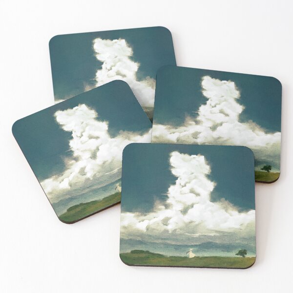 Item preview, Girl Walking Under Towering Clouds Painting designed and sold by Vinegarice.
