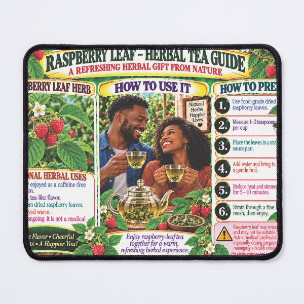 Item preview, Raspberry Leaf Herbal Tea Guide designed and sold by New Wave Artworks & Odds &Ends.