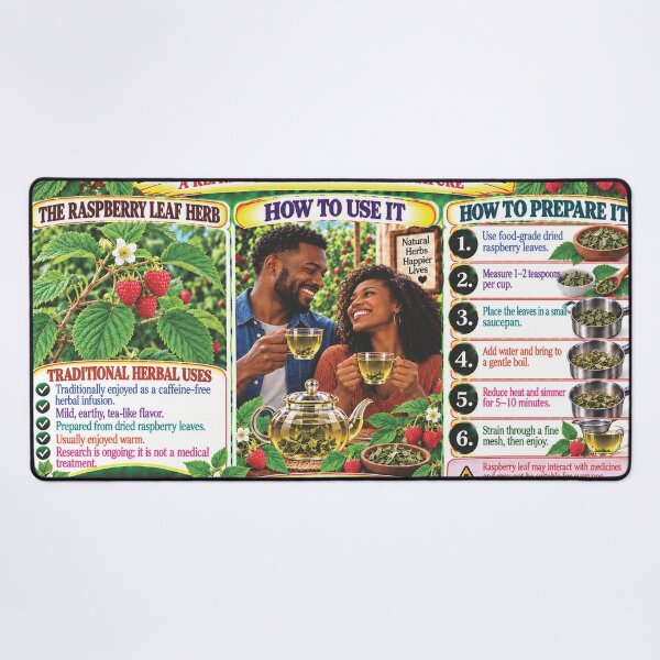 Item preview, Raspberry Leaf Herbal Tea Guide designed and sold by New Wave Artworks & Odds &Ends.