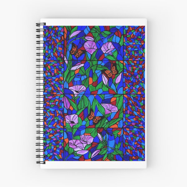 Item preview, Stained glass flowers with butterflies designed and sold by Rachel Olynuk.