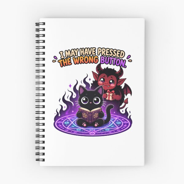 Item preview, I May Have Pressed the Wrong Button – Cute Witchy Halloween Cat designed and sold by MrDev.