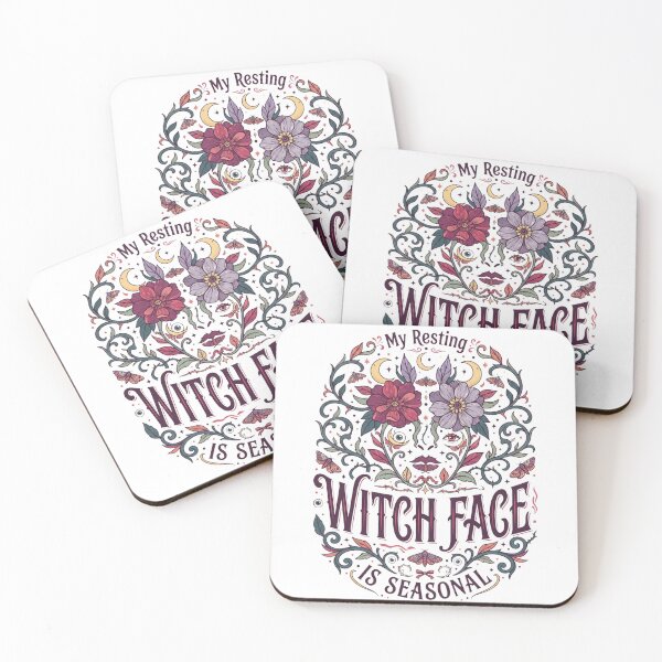 Item preview, My Resting Witch Face Is Seasonal Goth Botanical Magic designed and sold by Pick&Grin.