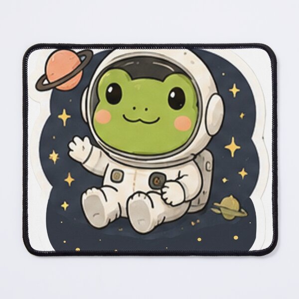 Item preview, Cute Frog Astronaut Floating in Space Aesthetic designed and sold by denybz.