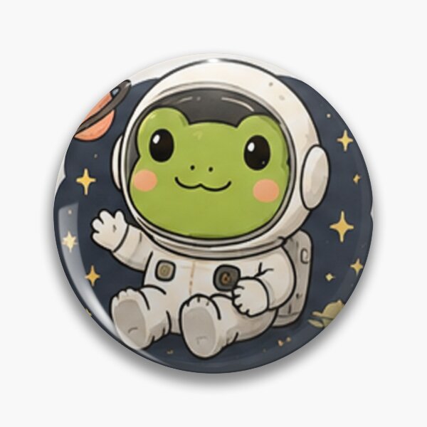 Item preview, Cute Frog Astronaut Floating in Space Aesthetic designed and sold by denybz.