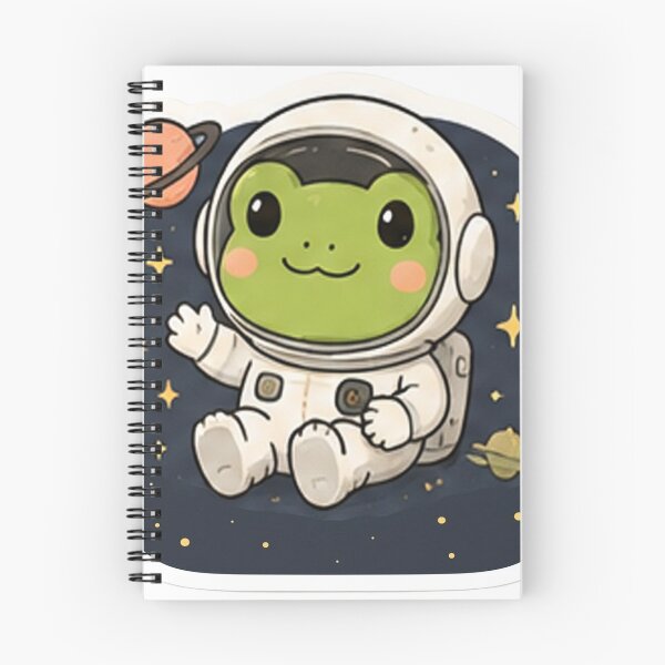 Item preview, Cute Frog Astronaut Floating in Space Aesthetic designed and sold by denybz.