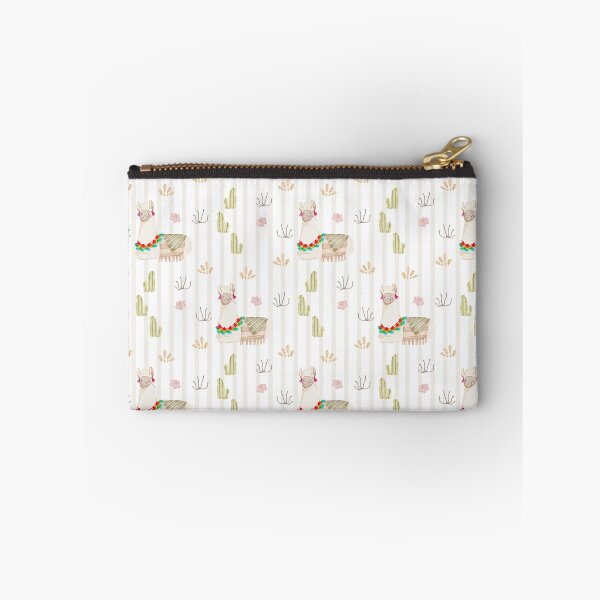 Item preview, Cute Watercolor Resting Llama Warm Stripe Pattern designed and sold by svitlaarty.