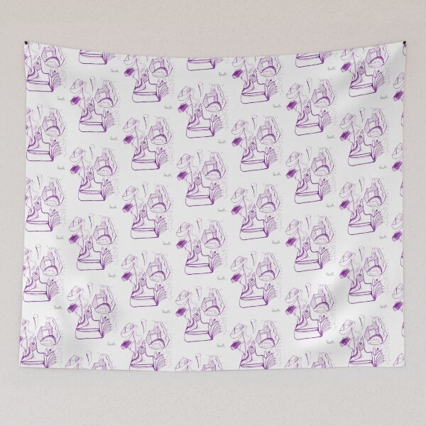Item preview, Purple Abstract Dreamscape — Hand-Drawn Pen Art designed and sold by Liberarteprint.