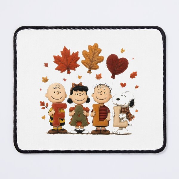 Item preview, Snoopy and Friends Cozy in Autumn Leaves Cute Halloween Season Illustration designed and sold by angeldustartist.