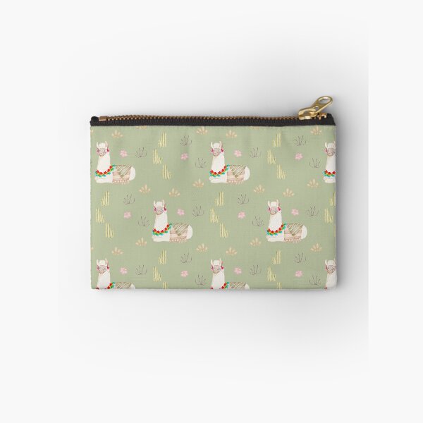 Item preview, Cute Watercolor Resting Llama Sage Green Pattern designed and sold by svitlaarty.