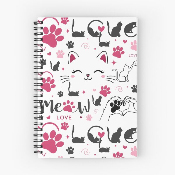 Item preview, Cute Cat Lover Pattern - Meow Paw Prints & Silhouette Art designed and sold by CozyPaletteShop.