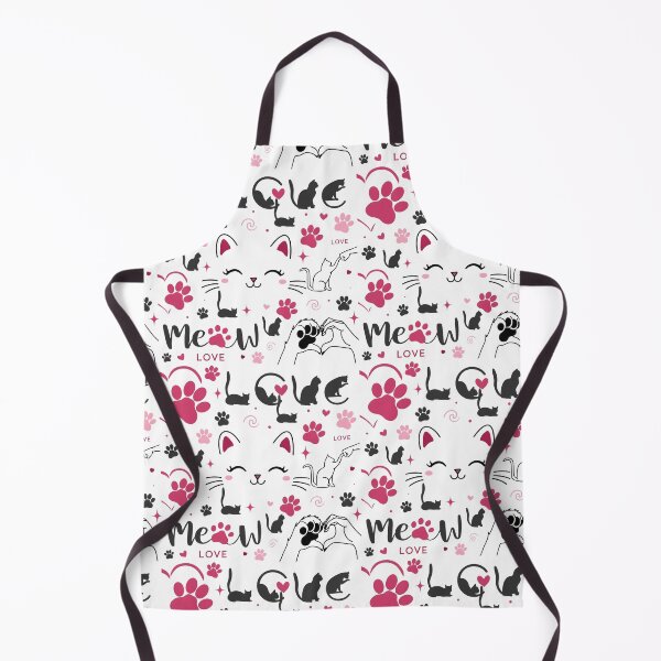 Item preview, Cute Cat Lover Pattern - Meow Paw Prints & Silhouette Art designed and sold by CozyPaletteShop.