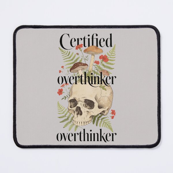 Item preview, Certified Overthinker Cottagecore Skull Flowers designed and sold by GodsMonsterss.