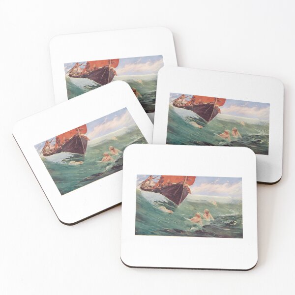 Item preview, Mermaids Luring Sailors To Their Death On The Rocks designed and sold by Garstshop.