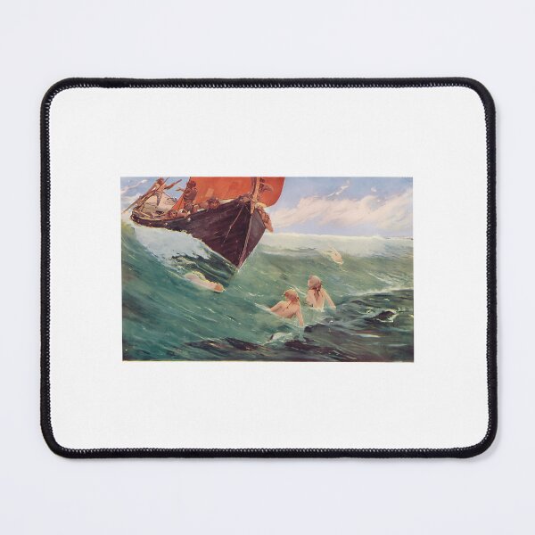 Item preview, Mermaids Luring Sailors To Their Death On The Rocks designed and sold by Garstshop.