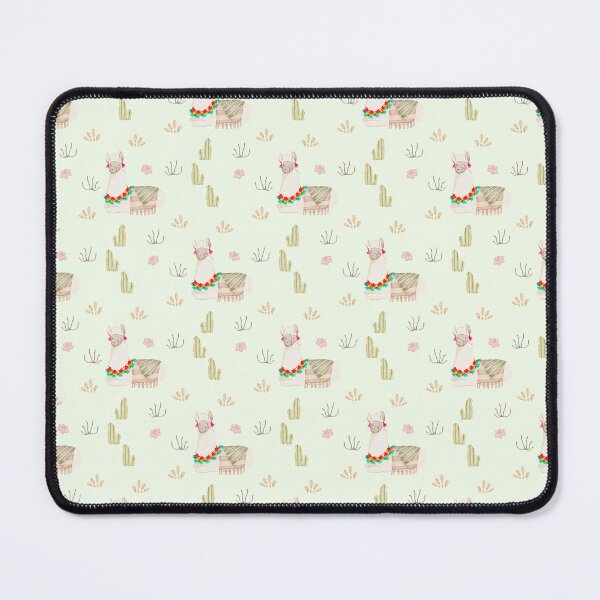 Item preview, Cute Watercolor Resting Llama Light Mint Pattern designed and sold by svitlaarty.
