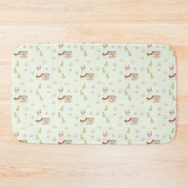 Item preview, Cute Watercolor Resting Llama Light Mint Pattern designed and sold by svitlaarty.