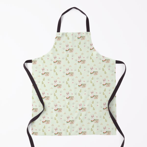 Item preview, Cute Watercolor Resting Llama Light Mint Pattern designed and sold by svitlaarty.