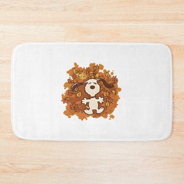 Item preview, Snoopy Enjoying Autumn Leaves Cozy Fall Vibes Illustration designed and sold by angeldustartist.