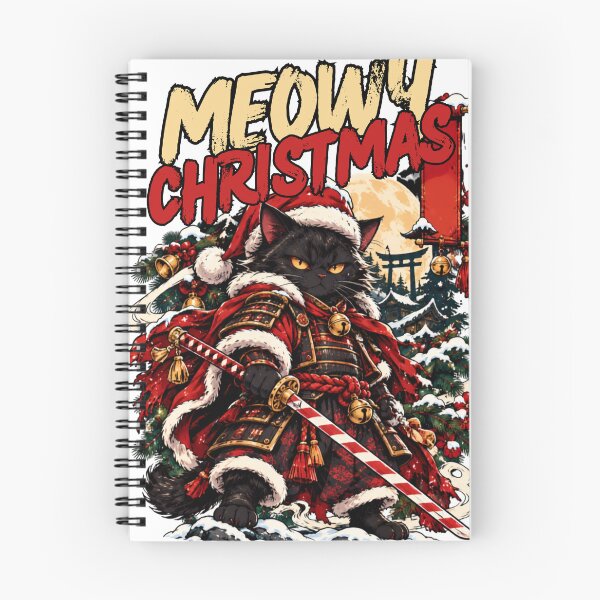 Item preview, Meowy Christmas Samurai Cat Anime designed and sold by WelLarsDigitals.