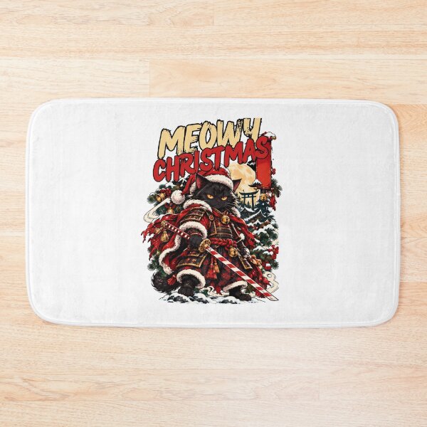 Item preview, Meowy Christmas Samurai Cat Anime designed and sold by WelLarsDigitals.