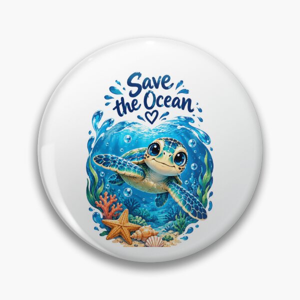 Item preview, Cute Sea Turtle Save the Ocean designed and sold by Thizmetoo.
