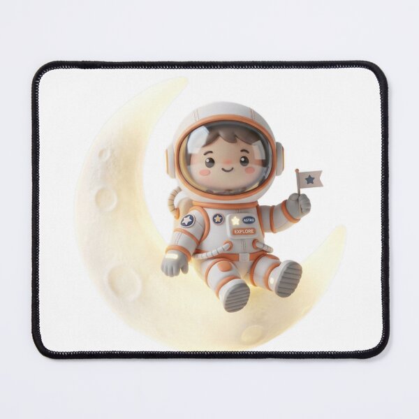 Item preview, Cute 3D Minimalist Astronaut on Glowing Moon designed and sold by meghnad.
