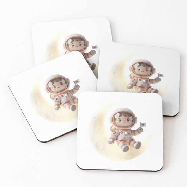 Item preview, Cute 3D Minimalist Astronaut on Glowing Moon designed and sold by meghnad.