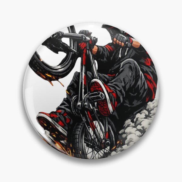 Item preview, Dynamic Dirt Bike Rider Stunt with Flames designed and sold by MEHDI-NAJIB.