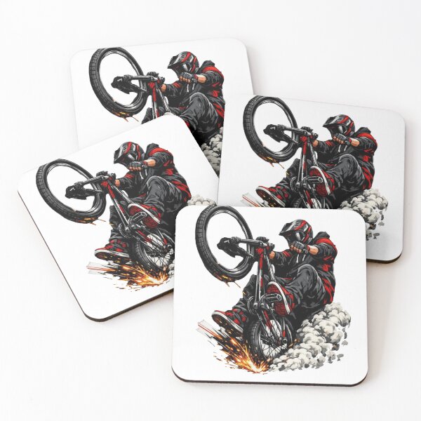 Item preview, Dynamic Dirt Bike Rider Stunt with Flames designed and sold by MEHDI-NAJIB.
