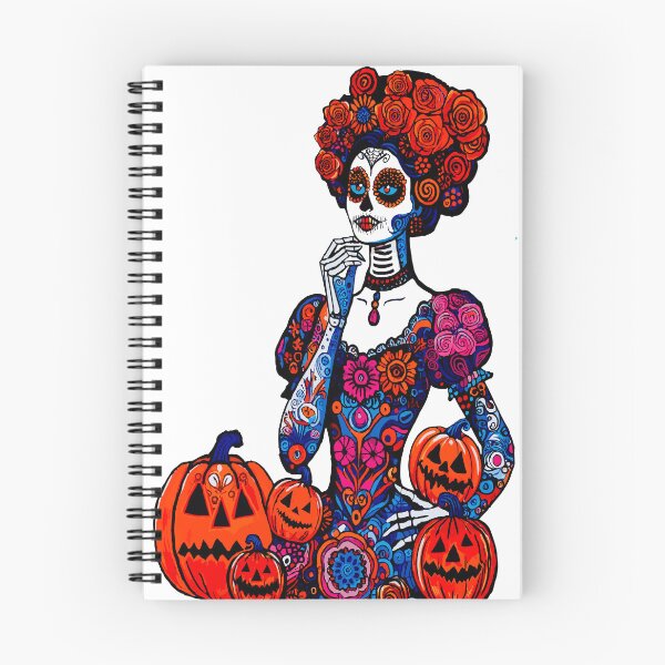 Item preview, Catrina Colorful Sugar Skull Illustration designed and sold by  Ojo de Lilith.