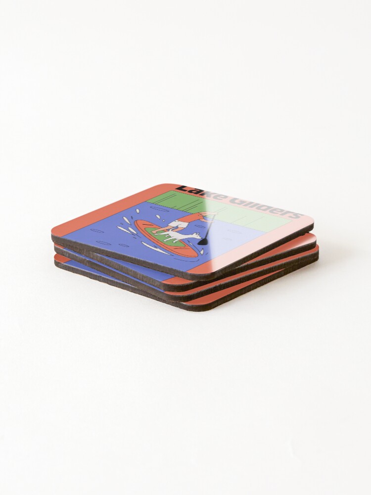 Thumbnail 4 of 5, Coasters (Set of 4), SUP Dog Ride designed and sold by JebliDesign.
