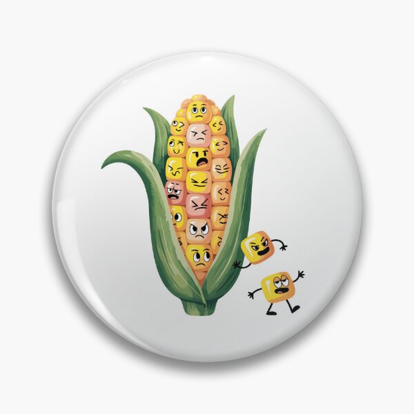 Item preview, Funny Corn Cartoon Vegetable Faces Design designed and sold by styleonestaa.