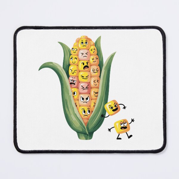 Item preview, Funny Corn Cartoon Vegetable Faces Design designed and sold by styleonestaa.