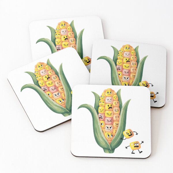 Item preview, Funny Corn Cartoon Vegetable Faces Design designed and sold by styleonestaa.