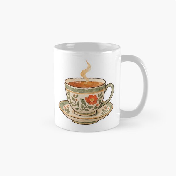 Item preview, The First Cup of the Day, Watercolor Tea designed and sold by Jessie's Palette.