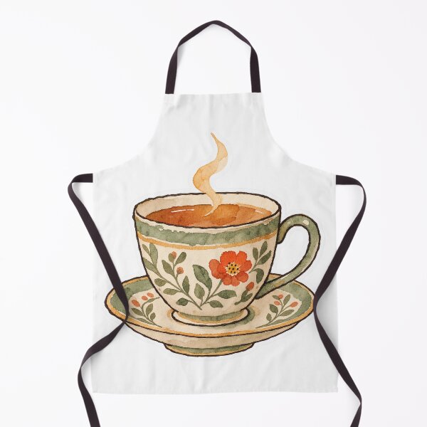 Item preview, The First Cup of the Day, Watercolor Tea designed and sold by Jessie's Palette.