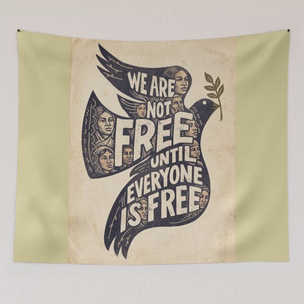 Item preview, We Are Not Free Until Everyone Is Free Limited Edition Authentic Vintage Fine Art Print New York designed and sold by Cool Robot Bro..
