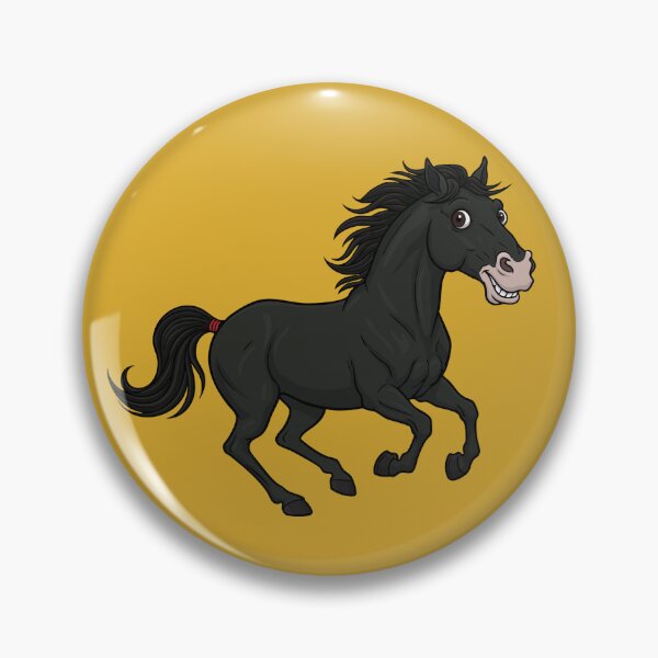 Item preview, A caricature of a black Abaga horse designed and sold by Cheval-de-coeur.