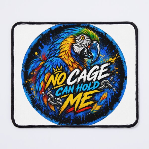 Item preview, No Cage Can Hold Me – Colorful Macaw Street Art designed and sold by SidneiSampaioStudio.
