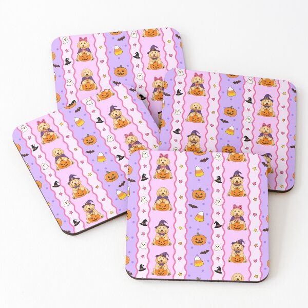 Item preview, Cute Golden Retriever Halloween | Witch Hat Dog, Pumpkin & Pink Spooky Design designed and sold by Uniquememorable.