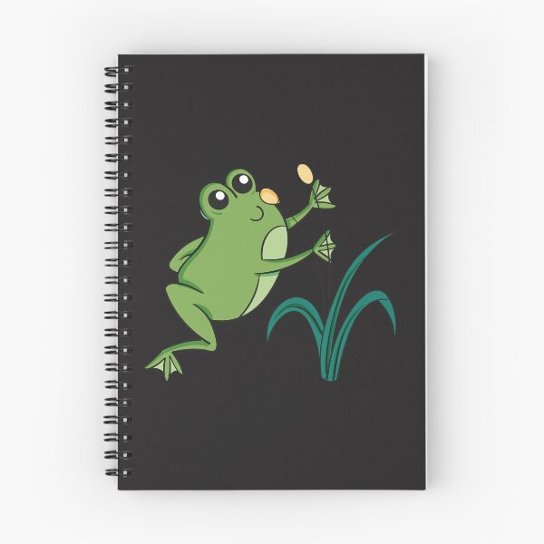 Item preview, Cute Frog Reaching for Cattails Illustration designed and sold by NAMASTHE WORLD.