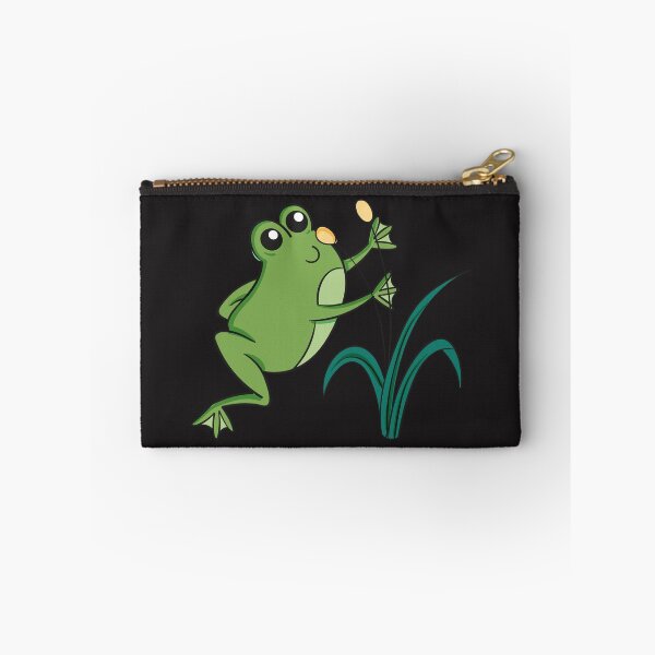 Item preview, Cute Frog Reaching for Cattails Illustration designed and sold by NAMASTHE WORLD.